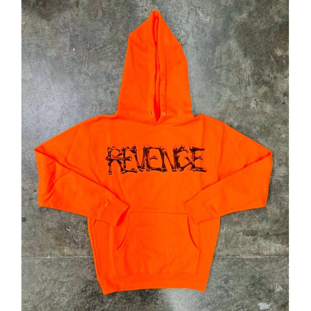 Revenge Orange Durk Bones Hoodie - XLarge